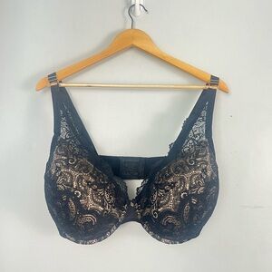 ThirdLove black 24/7 Lace Contour Plunge  Bra size 40F